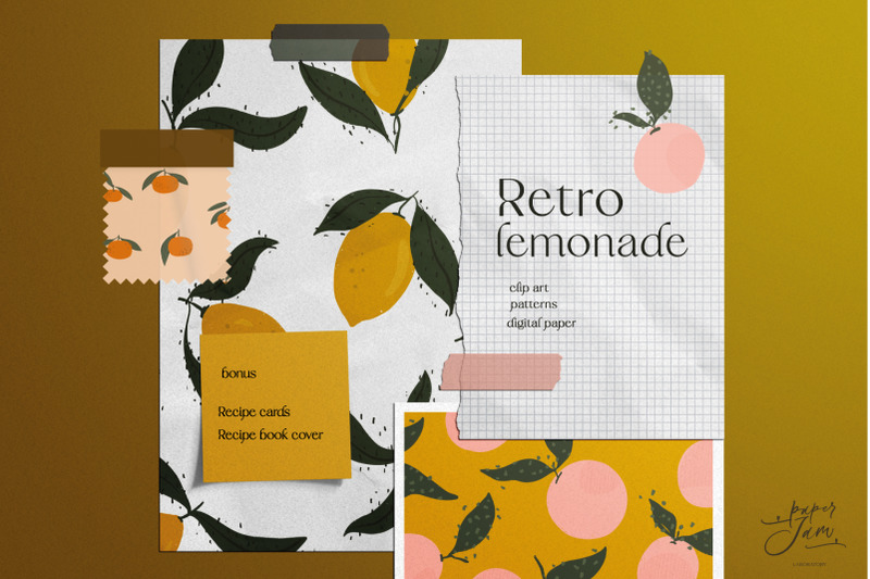 retro-lemonade-fruit-patters-and-clipart
