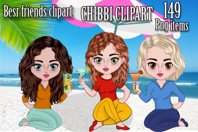 girls-clipart-chibi-girls-clipart-best-friends-sitting