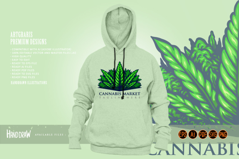 cannabis-leaf-for-logo-mascot-illustrations