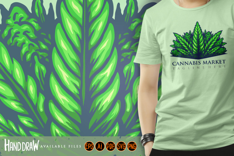 cannabis-leaf-for-logo-mascot-illustrations