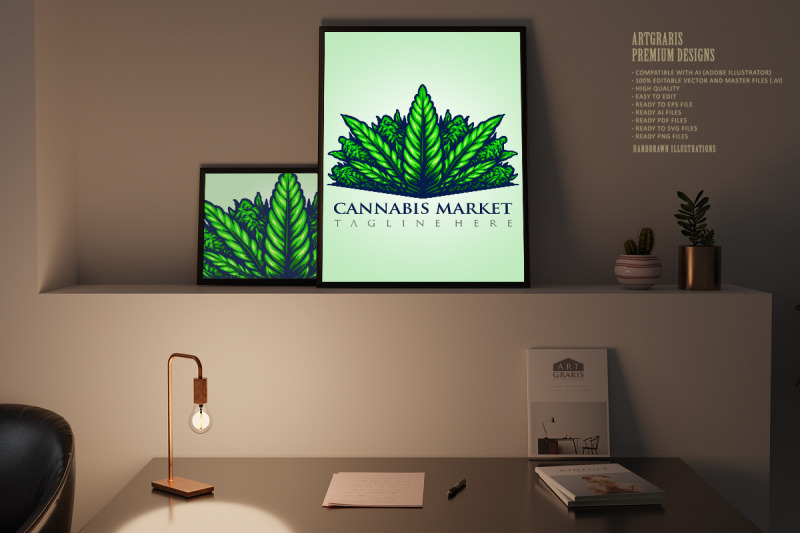 cannabis-leaf-for-logo-mascot-illustrations