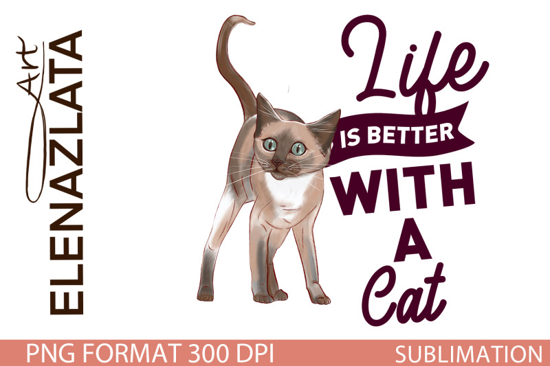 life-is-better-with-a-cat-sublimation-cat-clipart