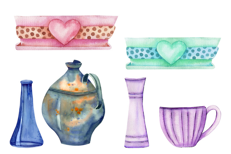 watercolor-farmhouse-rustic-metal-decor-clipart-vintage