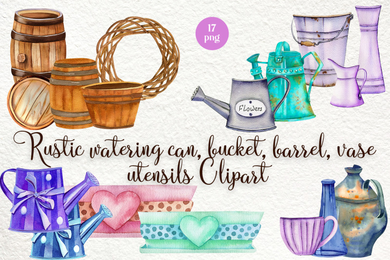 watercolor-farmhouse-rustic-metal-decor-clipart-vintage