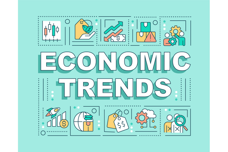 economic-trends-word-concepts-green-banner