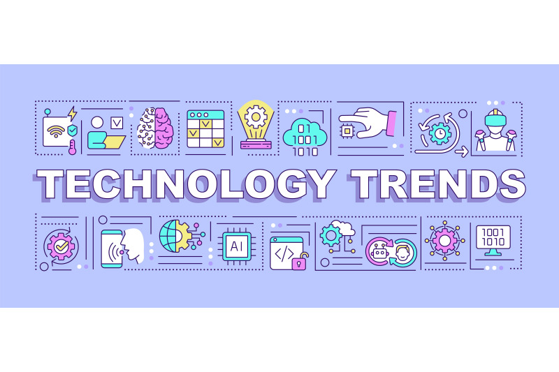 technology-trends-word-concepts-purple-banner