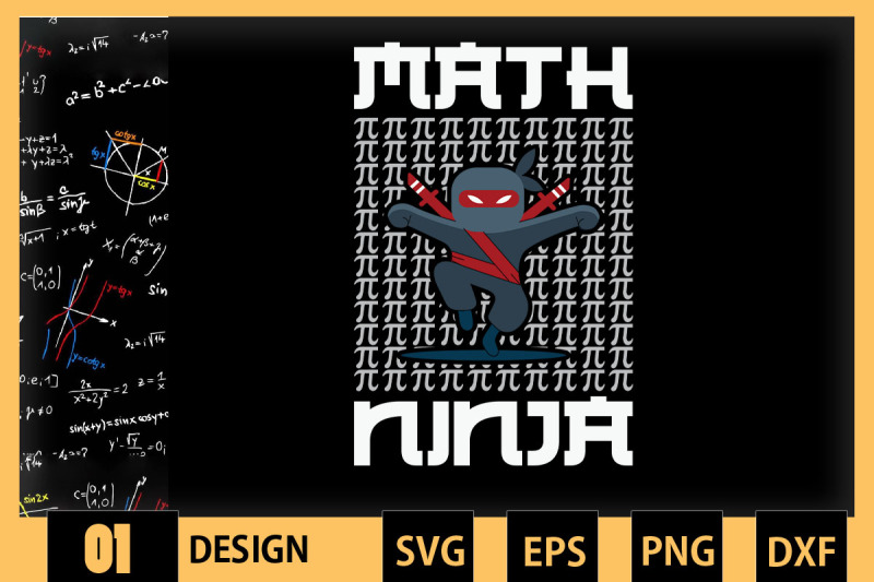 math-ninja-fuuny-design