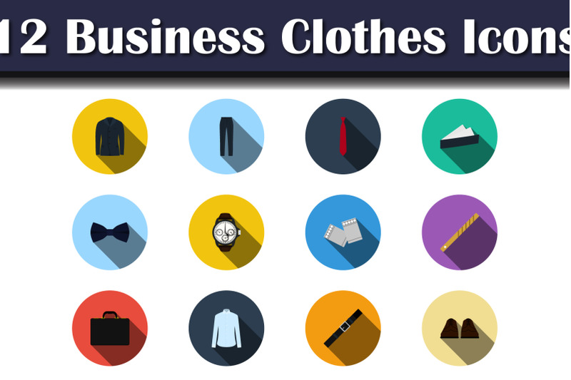 business-clothes-icon-set