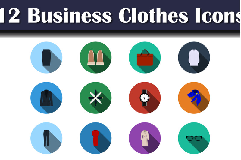 business-clothes-icon-set