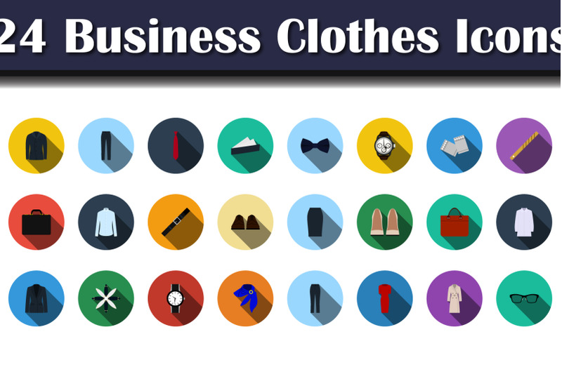 business-clothes-icon-set