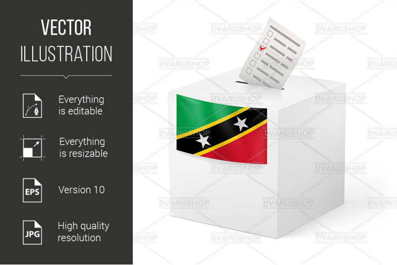 ballot-box-with-voting-paper-saint-kitts-and-nevis