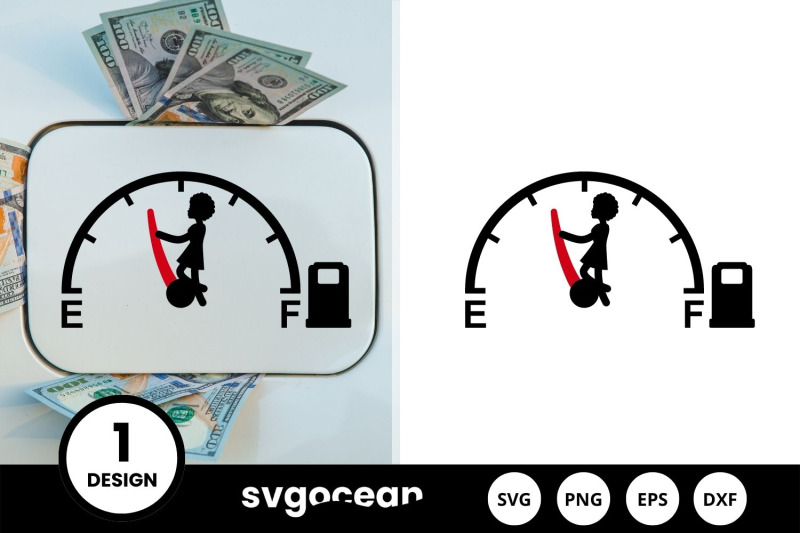 afro-women-stopping-fuel-gauge-indicator-svg-design