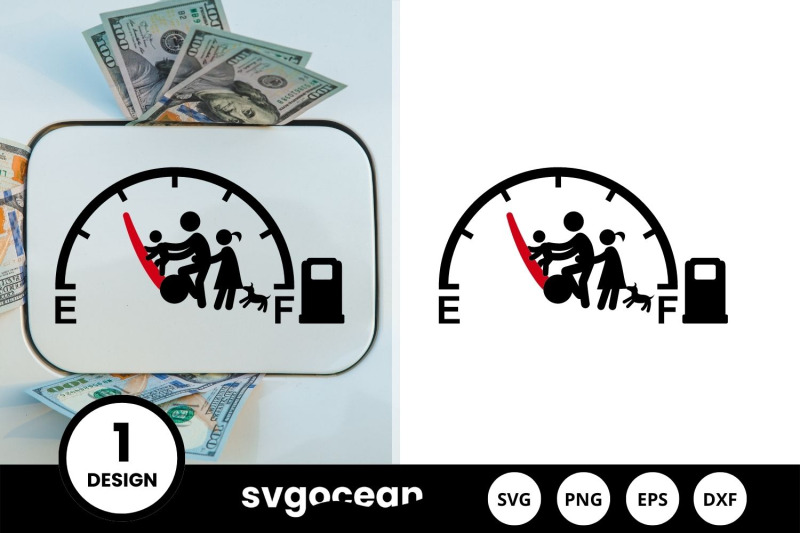 family-stopping-fuel-gauge-indicator-svg-design