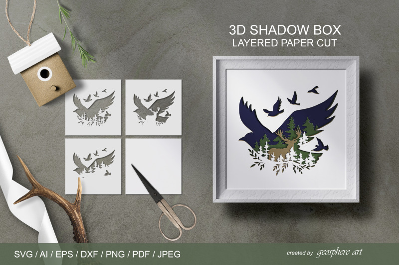 cute-magical-forest-shadow-box-template-layered-papercut