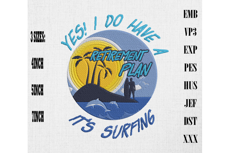 retirement-surfing-plan-embroidery-hello-retirement