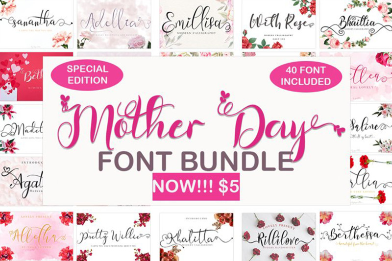 mothers-day-font-bundle