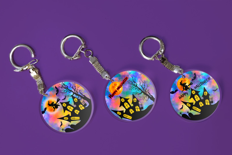 car-coaster-sublimation-design-halloween-keychain-design