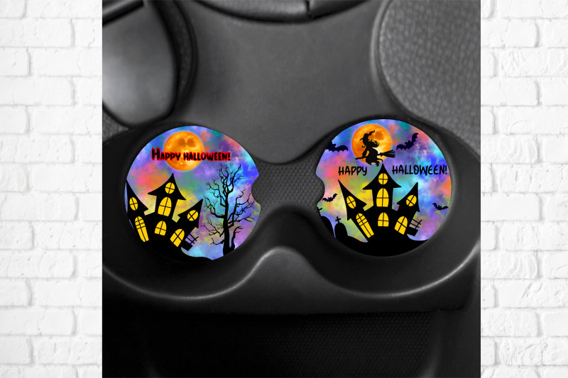 car-coaster-sublimation-design-halloween-keychain-design