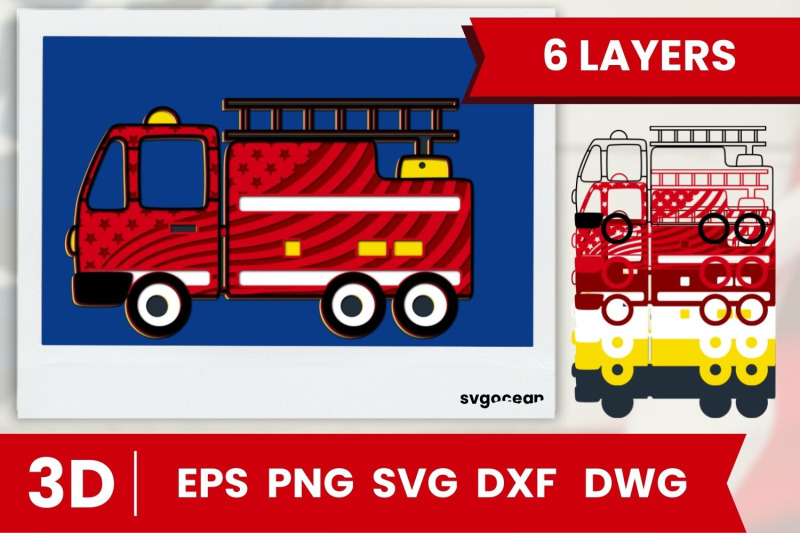 fire-engine-layered-cut-file