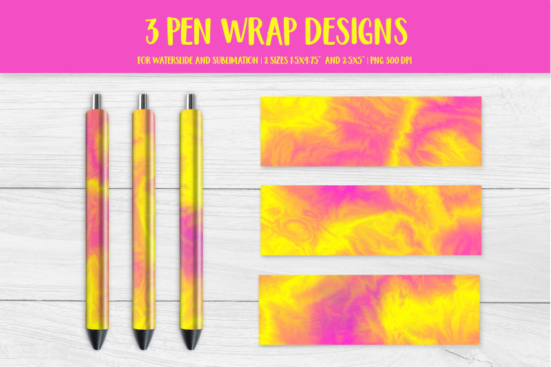 pink-yellow-marble-pen-wrap-sublimation-or-waterslide