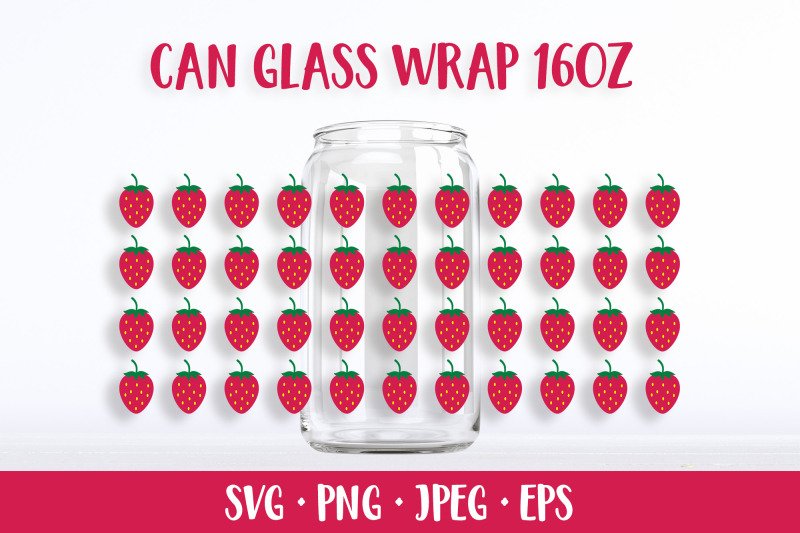 strawberry-can-glass-wrap-template-svg-summer-beer-glass-can