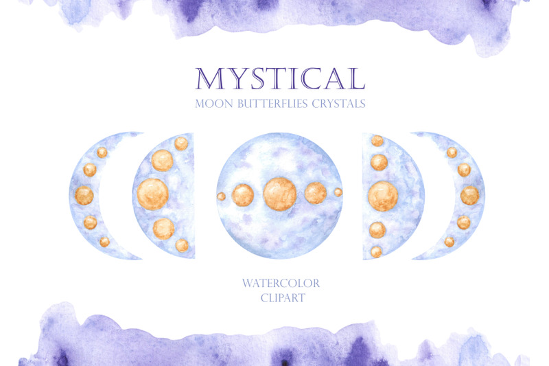 mystical-watercolor-clipart-moon-crystal-butterfly-moon-phases