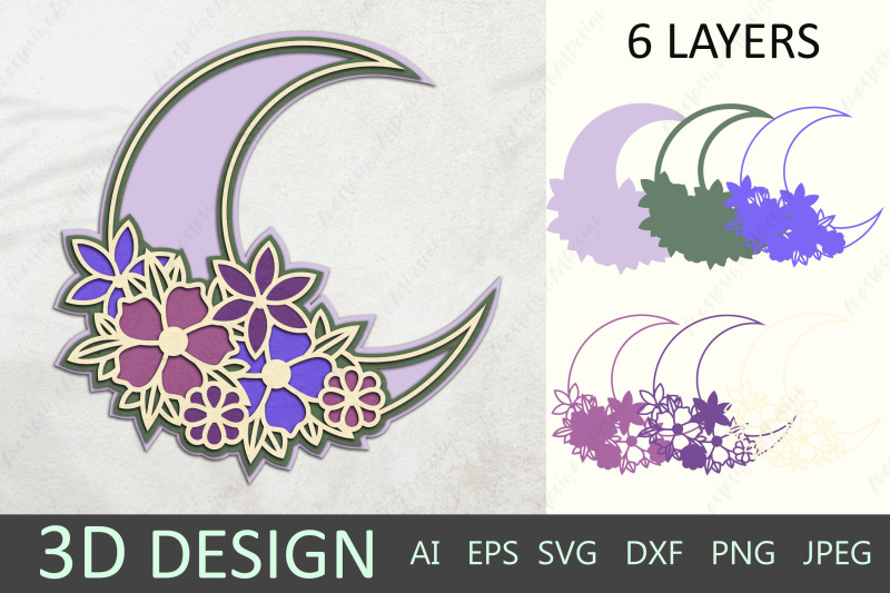 floral-moon-mandala-3d-layered-moon-svg-flower-moon-papercut