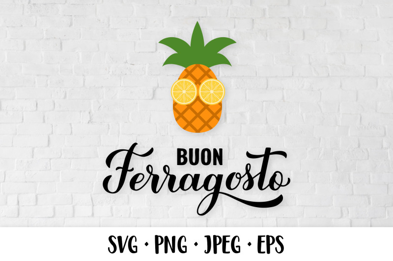 buon-ferragosto-svg-cute-pineapple-italian-summer-festival