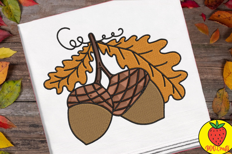 acorn-and-leaf-embroidery-design