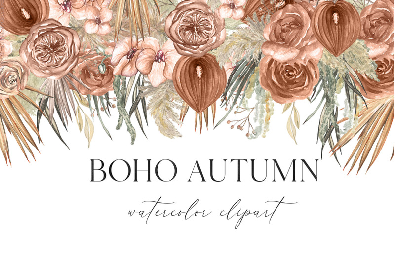 boho-autumn-watercolor-flowers