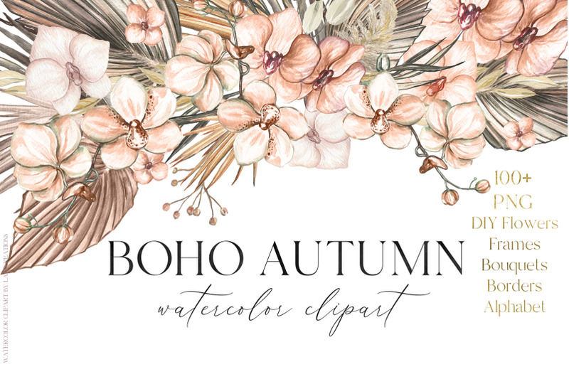 boho-autumn-watercolor-flowers