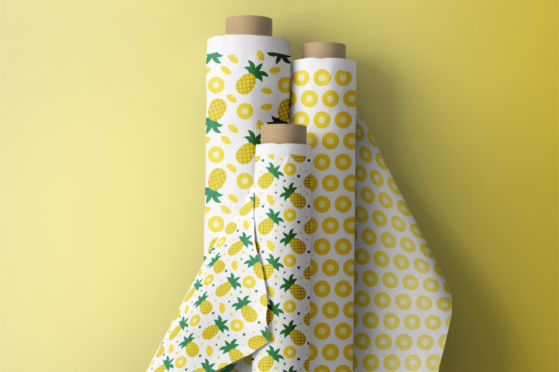 pineapple-digital-paper-bundle-summer-seamless-pattern