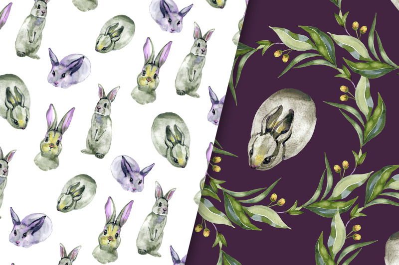 cute-bunnies-10-watercolor-digital-papers