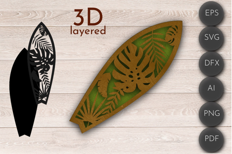 3d-layered-svg-surf-wall-art-surf-sport-laser-cut-file-leaves-decor