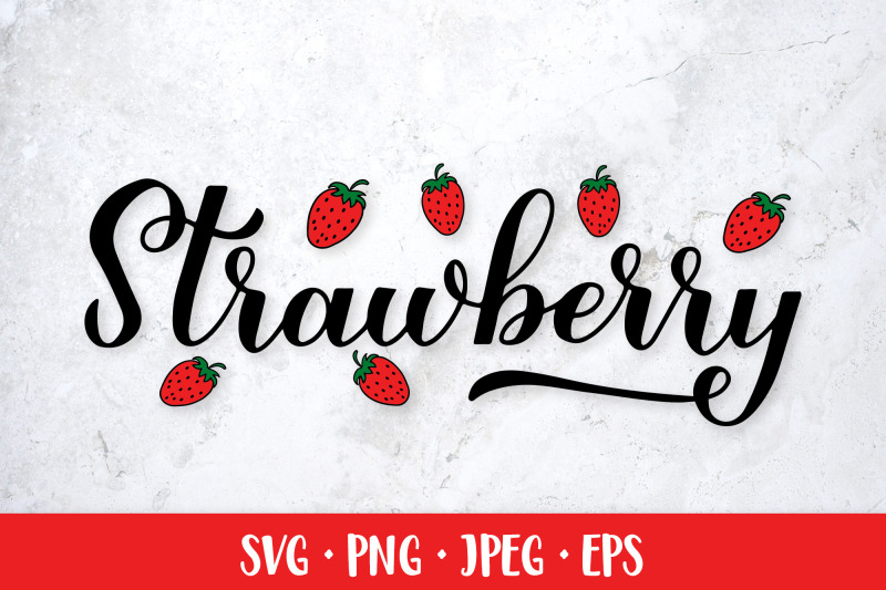 strawberry-svg-calligraphy-lettering-and-hand-drawn-berries