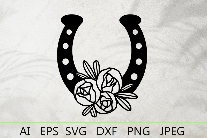 horseshoe-with-roses-svg-floral-horseshoe-svg