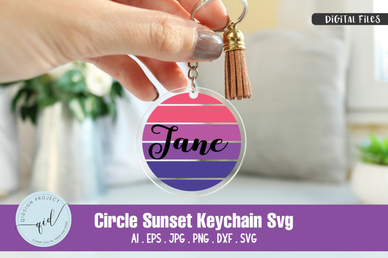 6-circle-sunset-keychain-svg