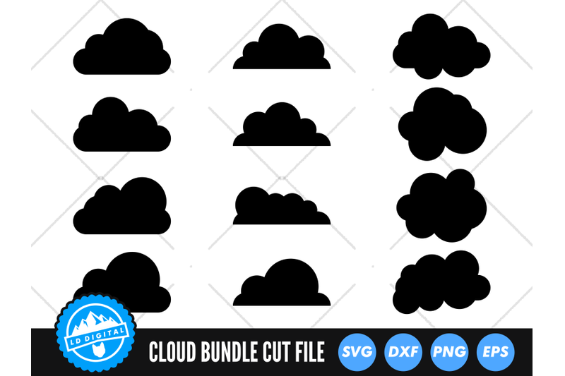 cloud-bundle-svg-cloud-cut-file-cloud-silhouette