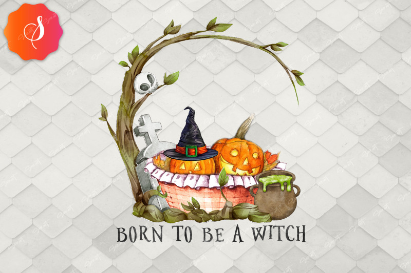 born-to-be-a-witch-halloween-design