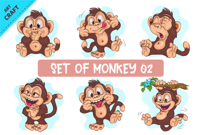 set-of-cartoon-monkey-02-crafting-sublimation