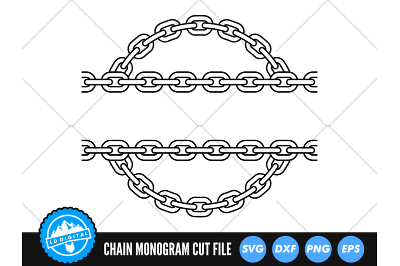 chain-monogram-svg-chain-cut-file-chain-outline-clip-art