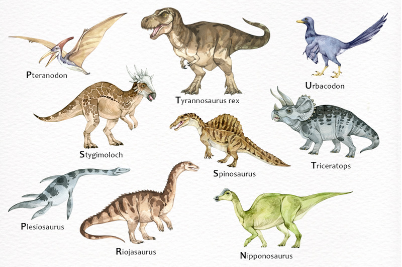 dinosaurs-set-part-2-watercolor-prehistoric-png-clipart