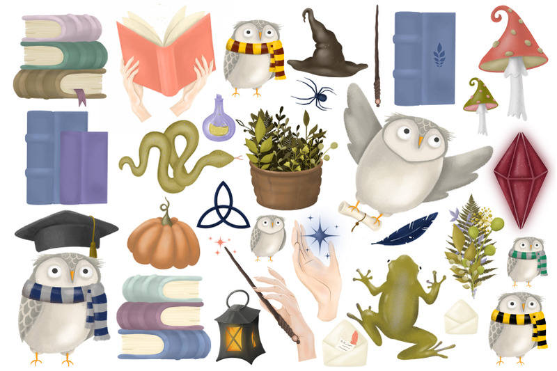 wizard-school-magic-owls-clipart-mystery-witchy-things