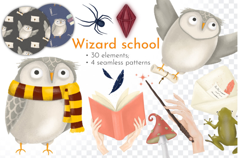 wizard-school-magic-owls-clipart-mystery-witchy-things