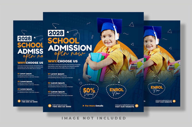 school-admission-blue-social-media-post