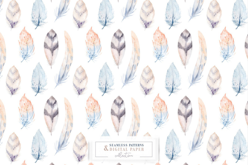 watercolor-ethnic-boho-style-seamless-patterns-digital-scrapbooking