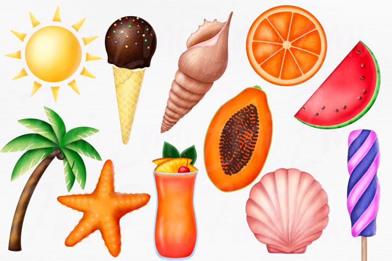 summer-bundle-clipart-illustration