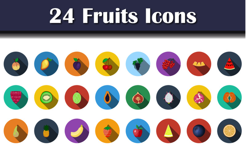 fruits-icon-set