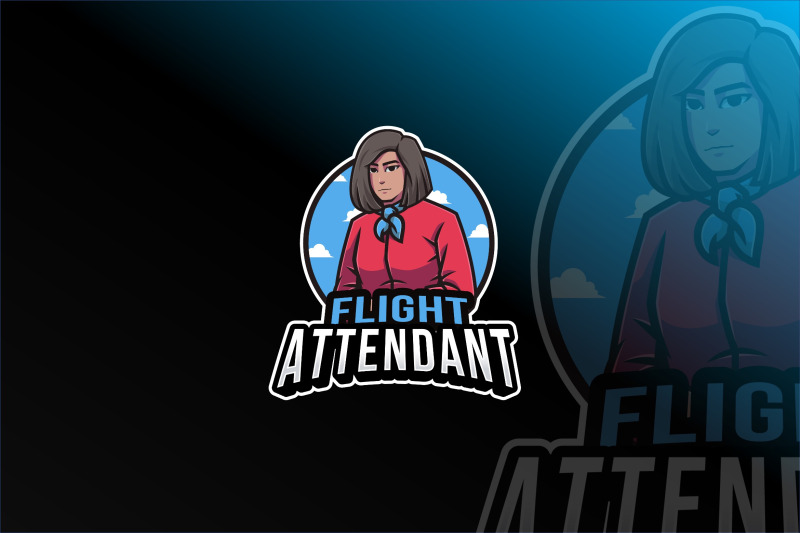 flight-attendant-logo-template