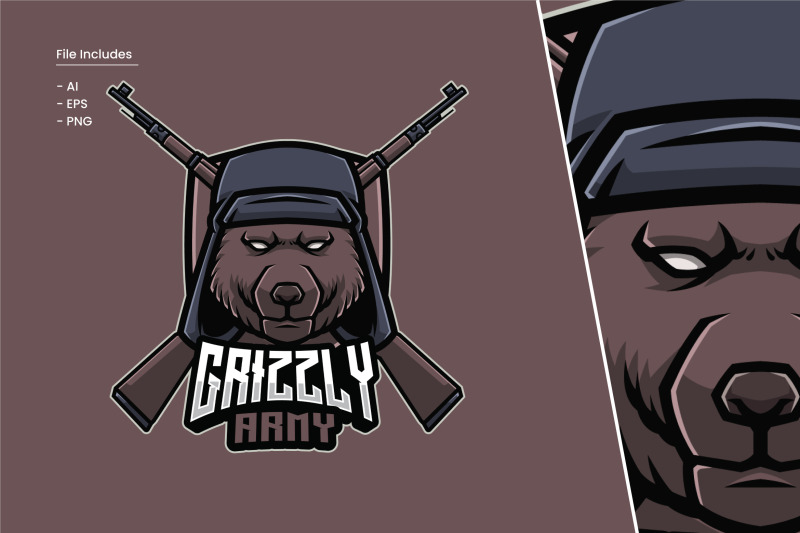 grizzly-army-logo-template